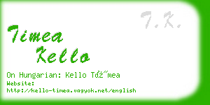 timea kello business card